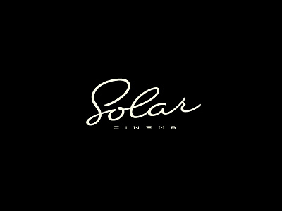 Solar cinema branding calligraphy lettering letters logo script typeface typography wide wordmark