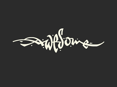 Awesome awesome design grunge ink lettering letters letterworks logo type typography