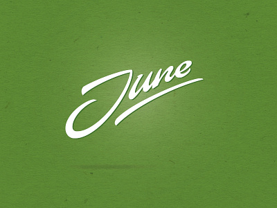 June brush calligraphy customtype green june lettering letters script type wordmark