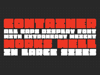 Container typeface