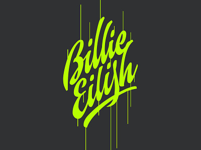 Billie Eilish billie eilish brush calligraphy design lettering letters logo logotype script type typography vector wordmark