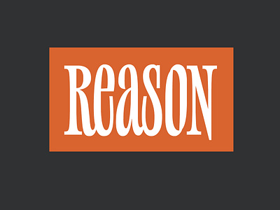 Reason design font lettering letters logo type typeface typography