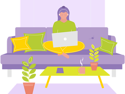 Work at Home by Maria on Dribbble