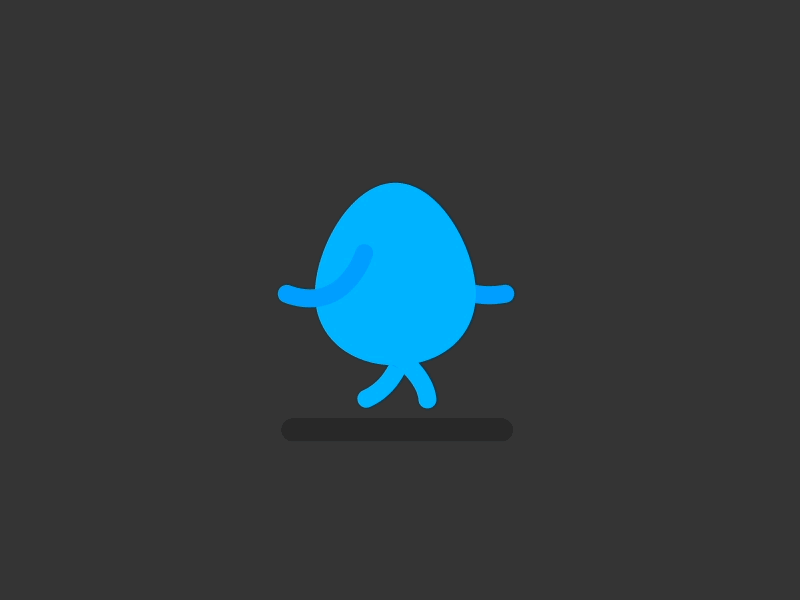 Walking Egg Man ae after effect animation blue cute egg gif graphic man walk