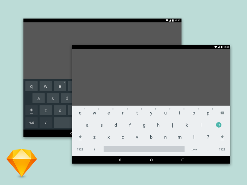 Android Tablet Keyboard Sketch Freebie by Qi Qu for Novoda Design on ...