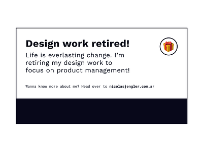 Design work retired! career design development product management