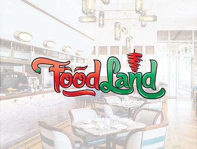 FoodLand Logo for Restaurant branding illustration illustrator logo selling ui