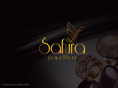 Logo for Safura Jewellery app branding design gold icon illustration illustrator jewel jewelery jewellery jewelry logo web webdesign
