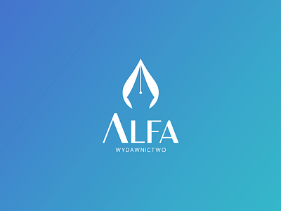 ALFA Publishing house acker alfa branding drop house identity ink logo nib pen publishing wydawnictwo