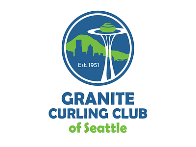 Granite Curling Club of Seattle Logo branding design logo vector