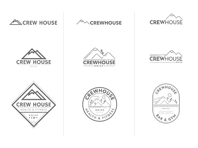 Crewhouse Logo and Badge badge logo badges branding geometric geometric art graphic design icon illustration logo logomark vector vintage badge
