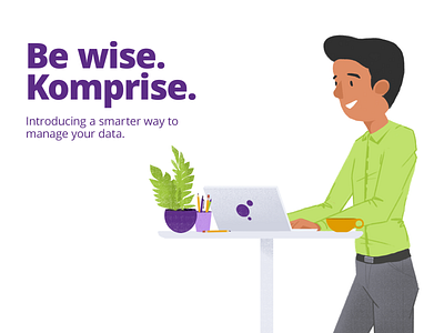 "Be Wise" Illustration - Office Hero branding character design graphic design illustration