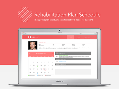 Rehabilitation Plan Schedule calendar medical schedule ui