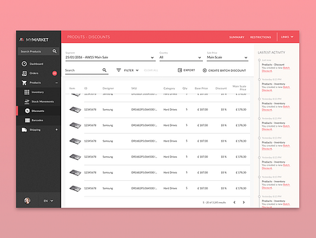 E-Commerce Backoffice by Catarina Borges on Dribbble