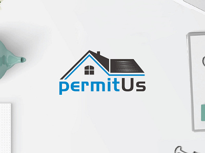 Permit Us branding concept design illustration logo logo design logos logotype modern logo real estate retro typography