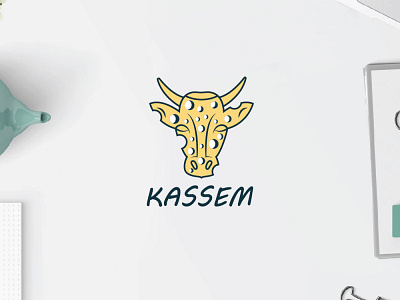Kassem Playful branding chese logo concept cow logo custom logo fun logo illustration logo logo design modern logo playful logo product typography vector
