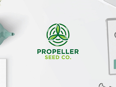 Propeller Seed branding concept custom logo illustration logo logo design logotype modern logo monogram logo propeller seeds typography