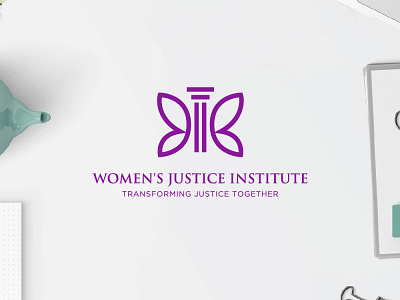 Women Justice Institute branding concept custom logo feminine logo illustration logo logo design logotype modern logo monogram logo typography women