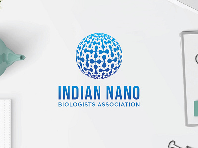 Indian Nano biotechnology branding concept custom logo illustration logo logo design logos logotype modern logo nanotechnology tech logo typography