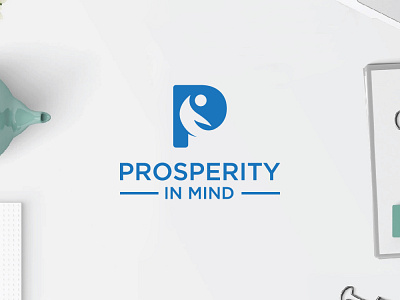 Prosperity In Mind branding concept custom logo illustration logo logo design logotype modern logo monogram logo typography