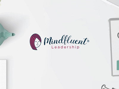 Mindfluent branding concept custom logo feminine logo illustration logo logo design logotype modern logo monogram logo playful logo typography