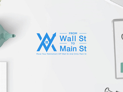 Wall Main branding concept custom logo financial home illustration logo logo design logotype modern logo monogram logo realestate typography