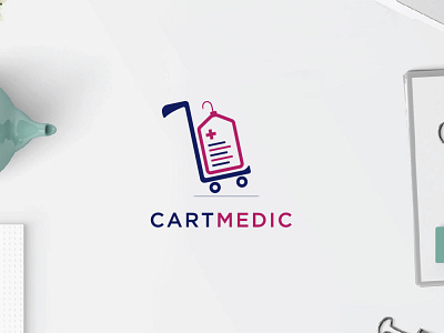 Medical Cart Concept branding cart design hospital icon illustration logo logos medical minimal mobile product vector