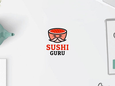 Sushi Guru artwork concept illustration illustrations japanese food logo logo design logos logotype sushi vector wacom