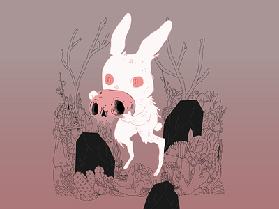 Evil Bunny George bunny evil fall graphic design halloween illustration