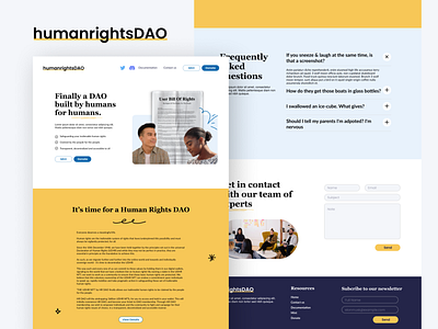HumanRightsDAO Website Build blockchain branding crypto dao graphic design human rights landing page modern nft ui ux website
