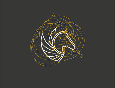 Pegasus Logo app branding design flat icon illustrator logo minimal ui ux