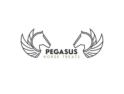 Pegasus Logo app branding design flat illustrator logo minimal typography ux web