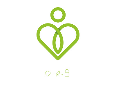 Health app concept art design flat heart icon identity illustration illustrator inspiration leaf leaf logo logo logodesign minimal mobile people ui ux vector
