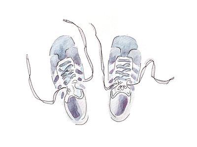 Gazelles portraits shoes watercolors