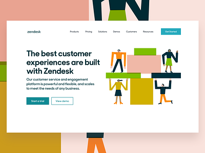 The Zendesk Suite homepage zendesk