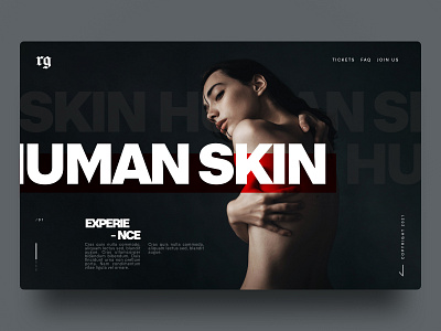 Human Skin branding dark design edgy modern ui web web design website