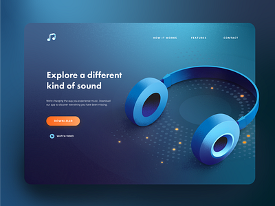 Landing Page design illustration ui