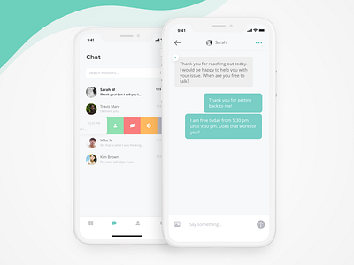 Everclear Mobile Chat app chat clean design ui