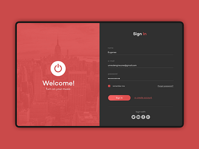 Pop Up adobe app design minimal ui web website