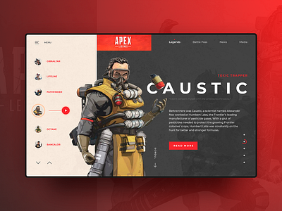 Apex Legends adobe apex legends app black design game illustration ui vector web webdesign website