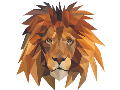 Low Poly Lion design illustration low poly