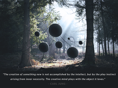 The Fusion of Nature & Technology carl dark encide forest fusion jung nature orbs photomanipulation spheres surreal technology