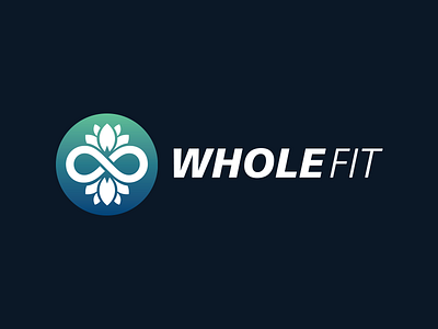 WholeFit Branding branding fitness gym holistic identity infinity logo lotus natural wholefit