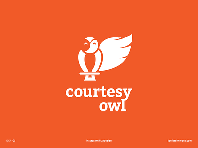 Daily Logo 01 - Courtesy Owl animal branding challenge courtesy daily dailylogo dailylogochallenge identity logo mark owl