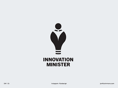Daily Logo 03 - Innovation Minister branding challenge daily dailylogo dailylogochallenge identity innovation lightbulb logo mark minister