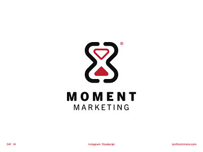 Daily Logo 14 - Moment Marketing branding challenge daily dailylogo dailylogochallenge hourglass identity logo mark marketing moment time