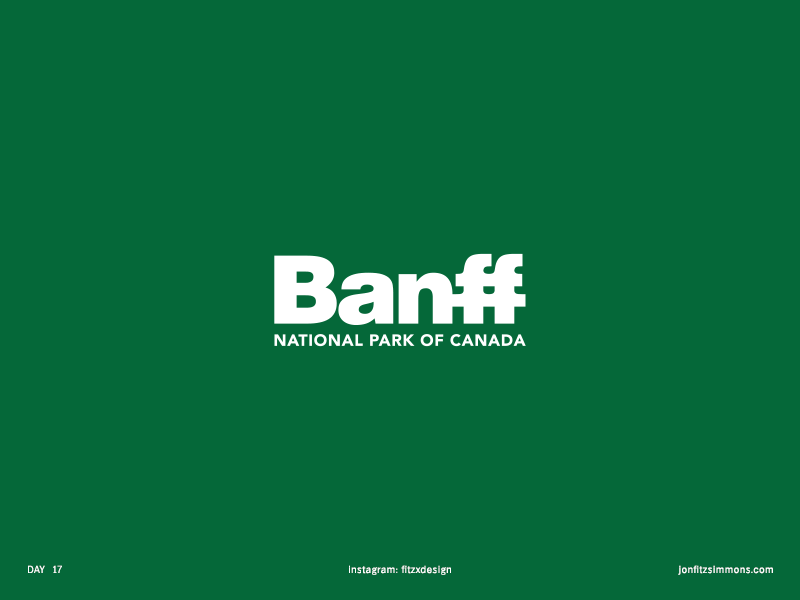 Daily Logo 17 - Banff National Park logo mark branding identity daily challenge national park banff logotype wordmark dailylogo dailylogochallenge