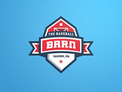 The Baseball Barn - Logo badge barn baseball branding esports facility identity logo patch sports