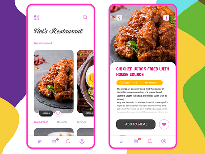 Viet's Restaurant Project - Home Page app branding design digital graphic design illustration logo ui ui ux ux