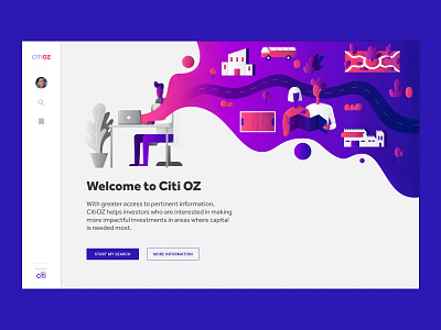 CitiOZ web application illustration ui design ux web